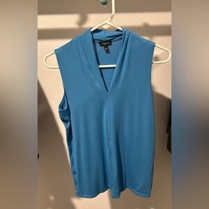 Talbots Women's Vibrant Blue V-Neck Tank Top